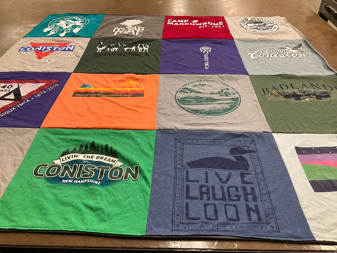 T-shirt quilt from camp coniston, ymca camp coniston by Ava from NH