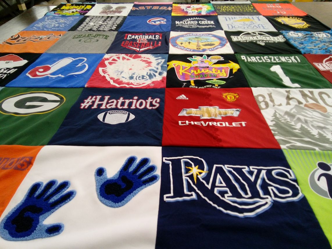 T-shirt quilt featuring green bay packers by Lisa from NC