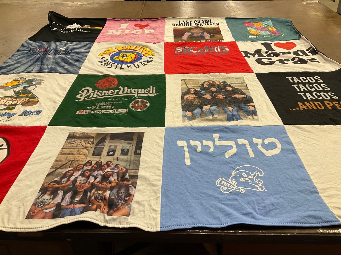 T-shirt quilt from tulane university by Julia from NJ