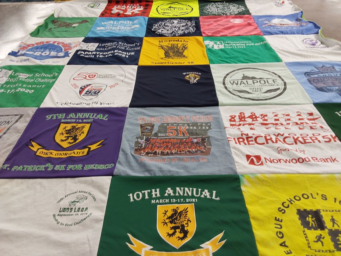 T-shirt quilt from league school of boston by Mary from MA