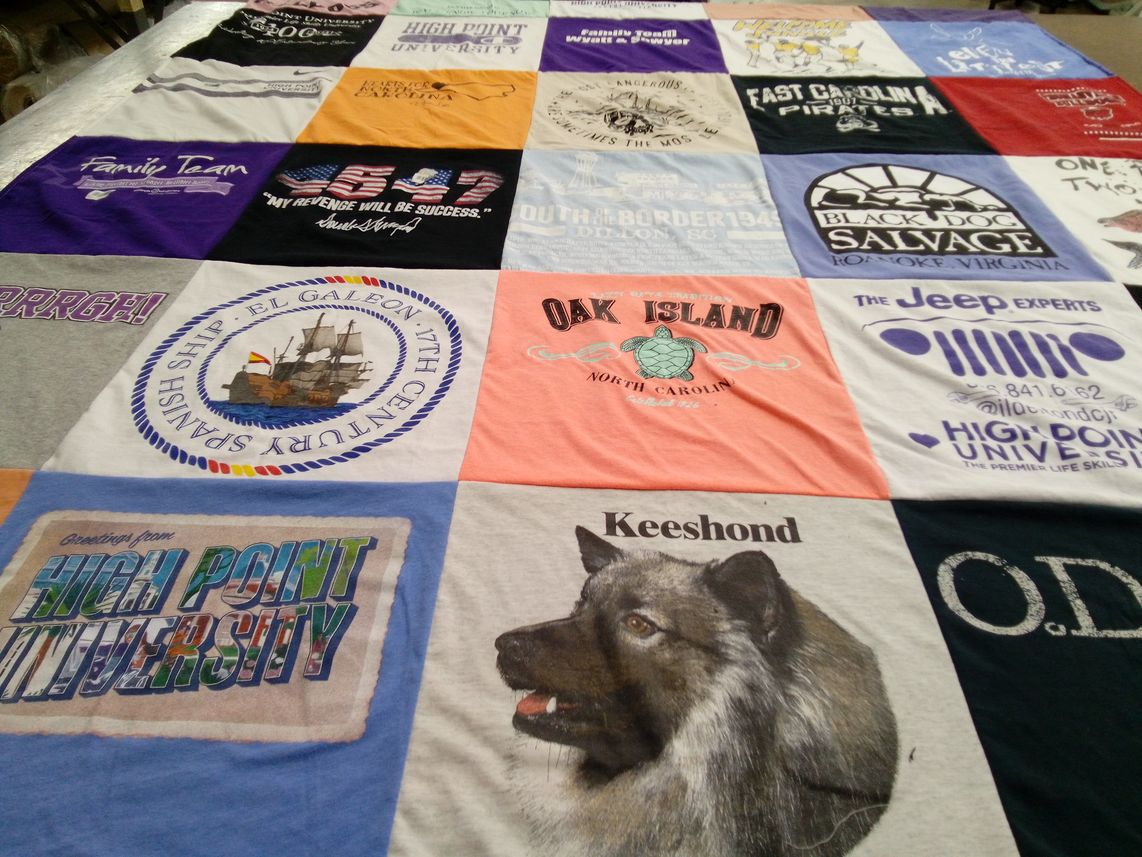 T-shirt quilt from high point university by Layne from NC