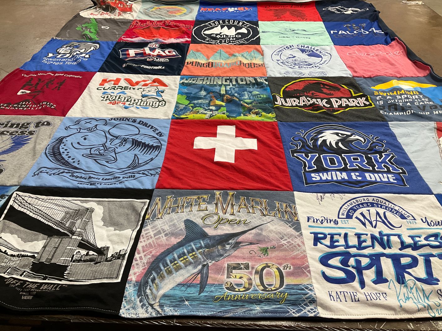 T-shirt quilt from york swim and dive by Elyse from VA