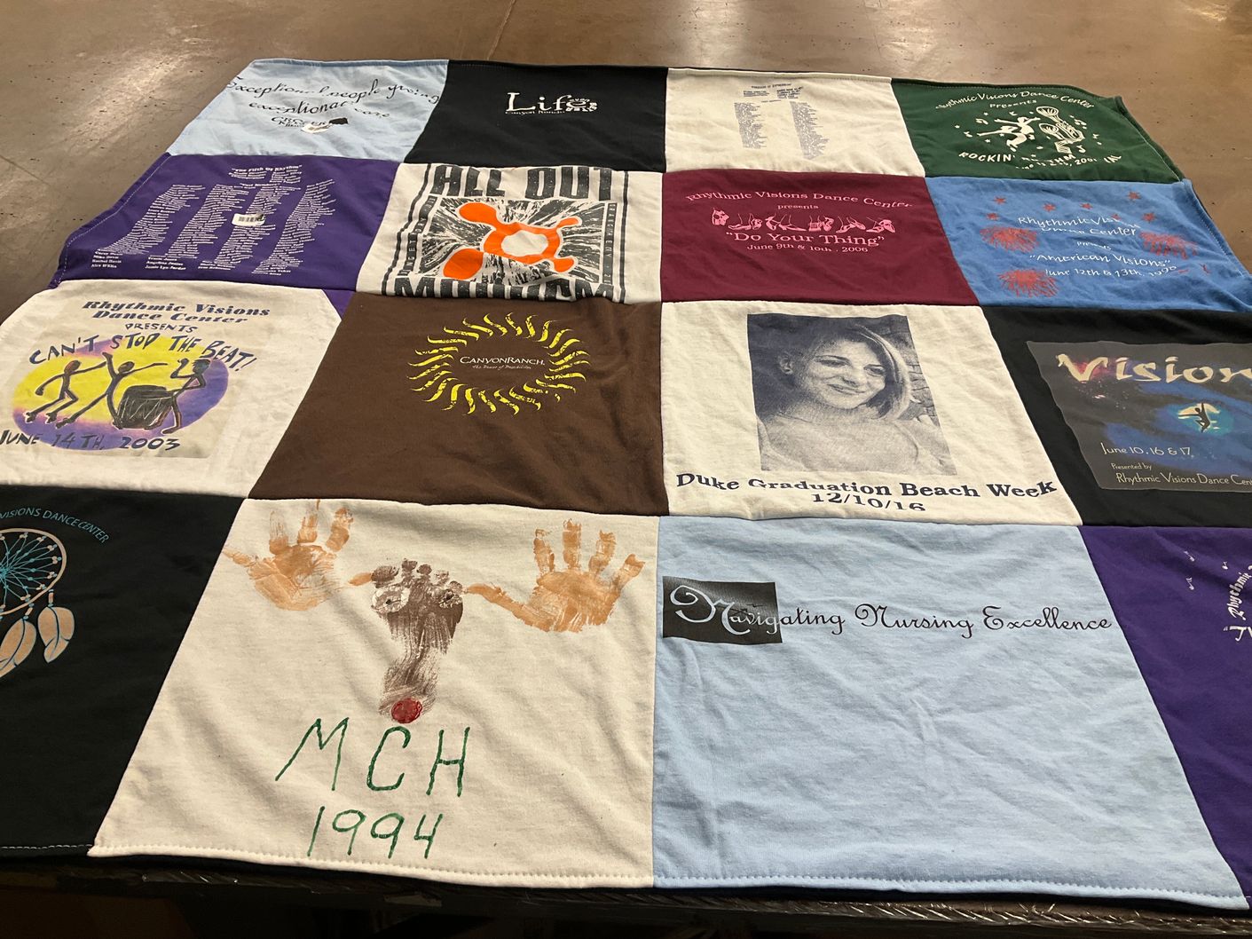 T-shirt quilt from duke university by Deborah from FL