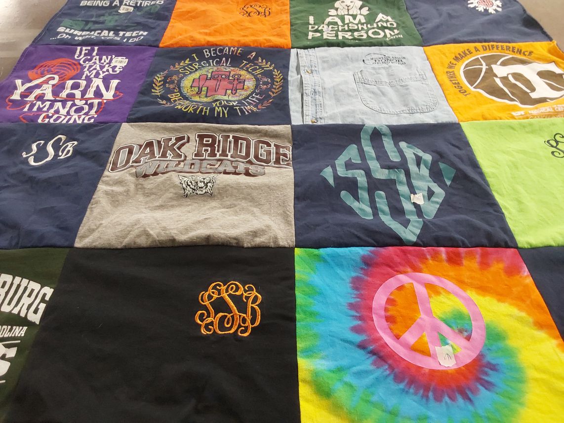 T-shirt quilt featuring oak ridge wildcats by Roy from TN