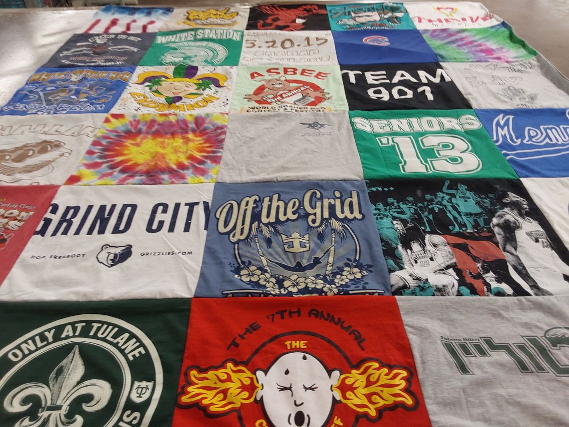 T-shirt quilt featuring memphis grizzlies by tami from TN