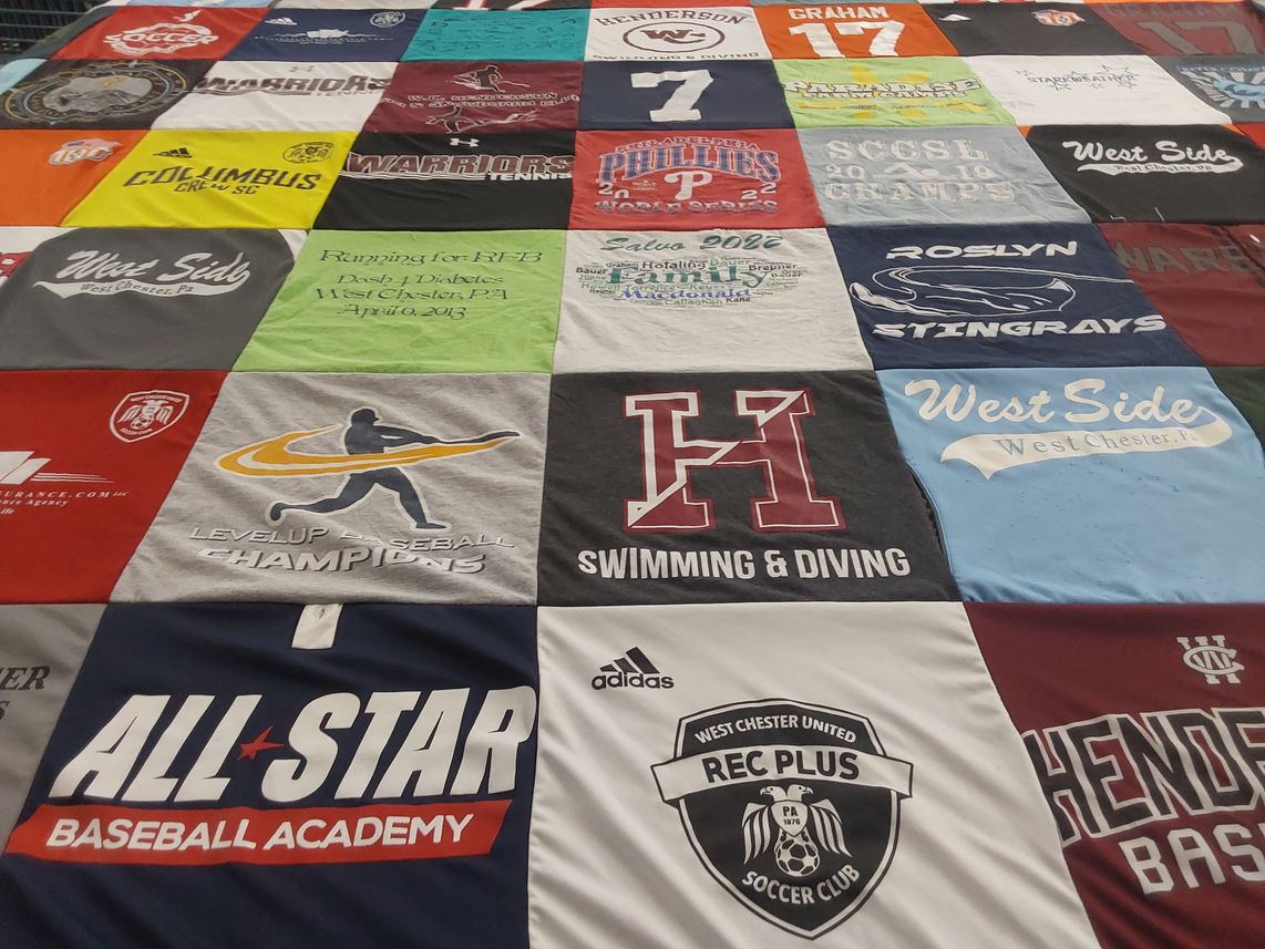 T-shirt quilt featuring columbus crew sc, roslyn stingrays by Kristen from PA