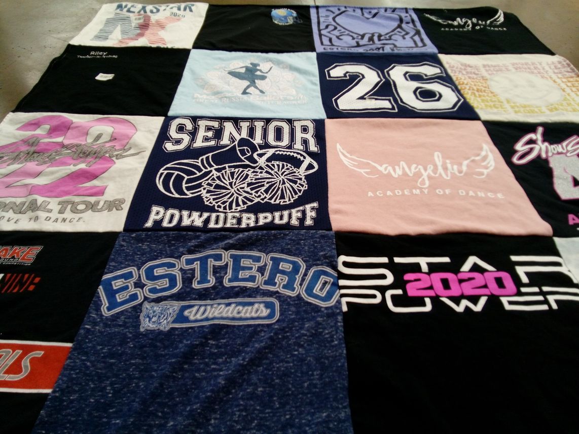 T-shirt quilt from estero high school by Jamie from FL