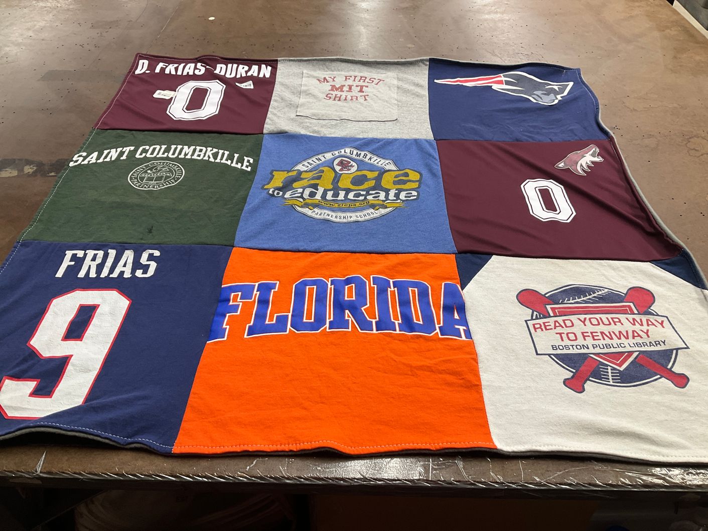 T-shirt quilt from saint columbkille by Ana from FL