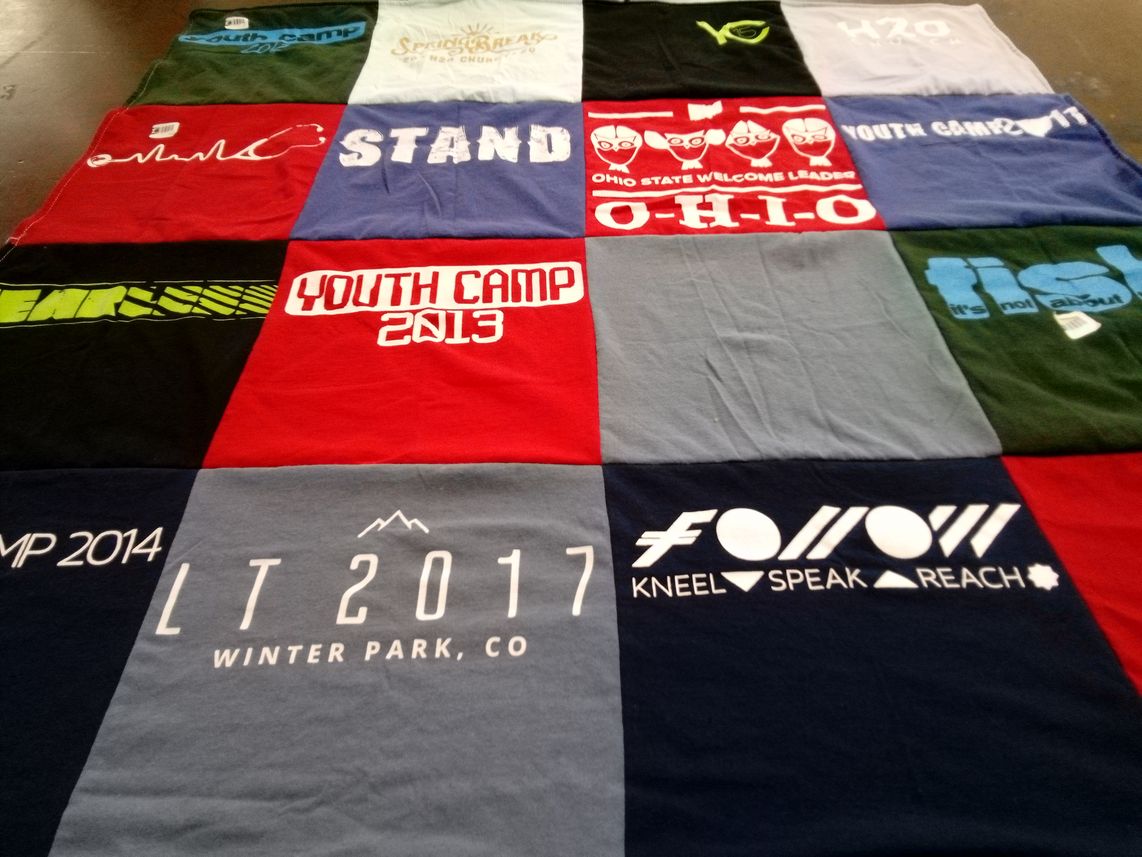 T-shirt quilt from ohio state university by Noel from OH