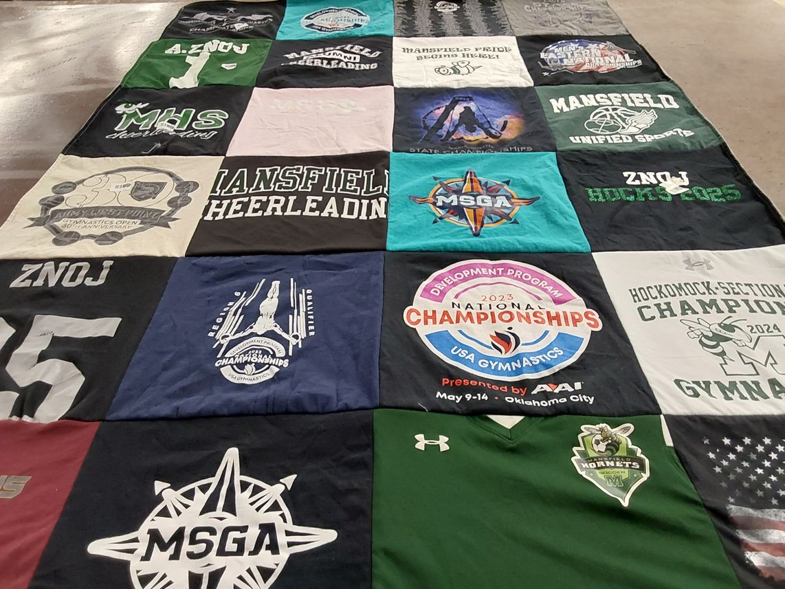 T-shirt quilt featuring hornets by Stephanie from MA