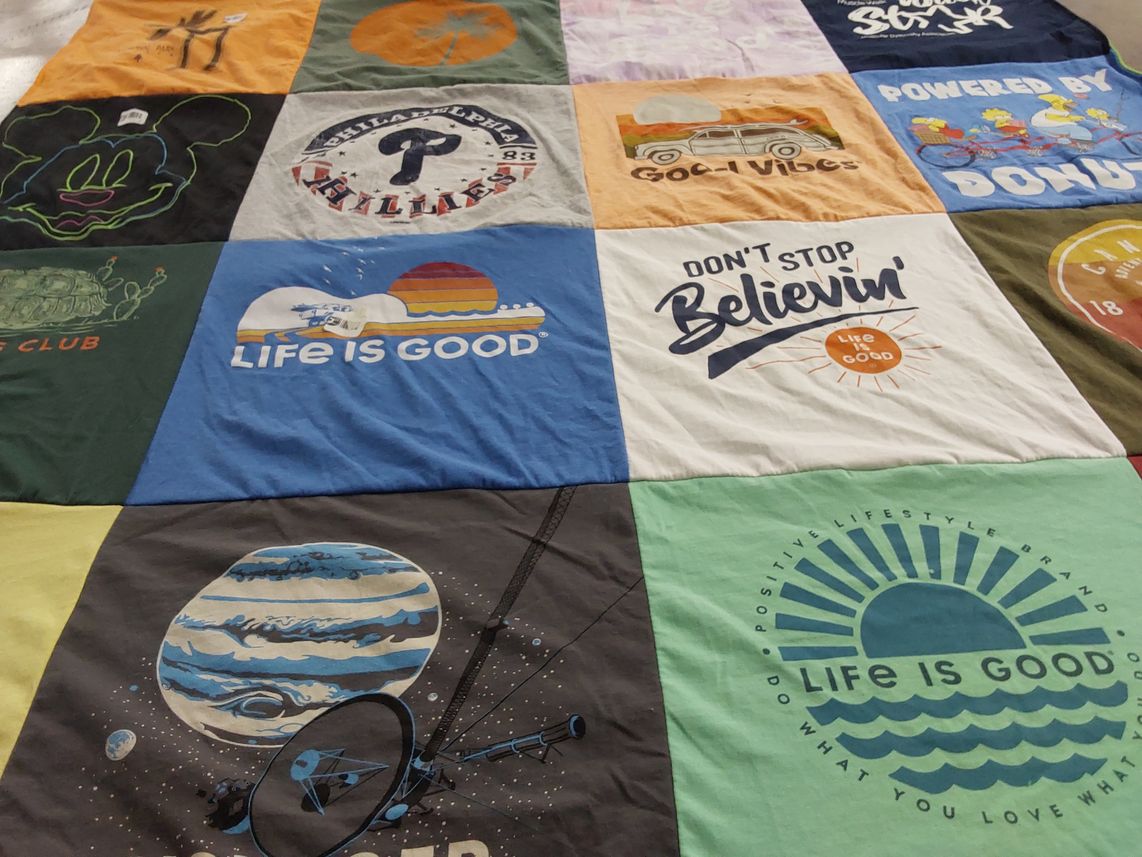 T-shirt quilt featuring philadelphia phillies by KATHLEEN from PA