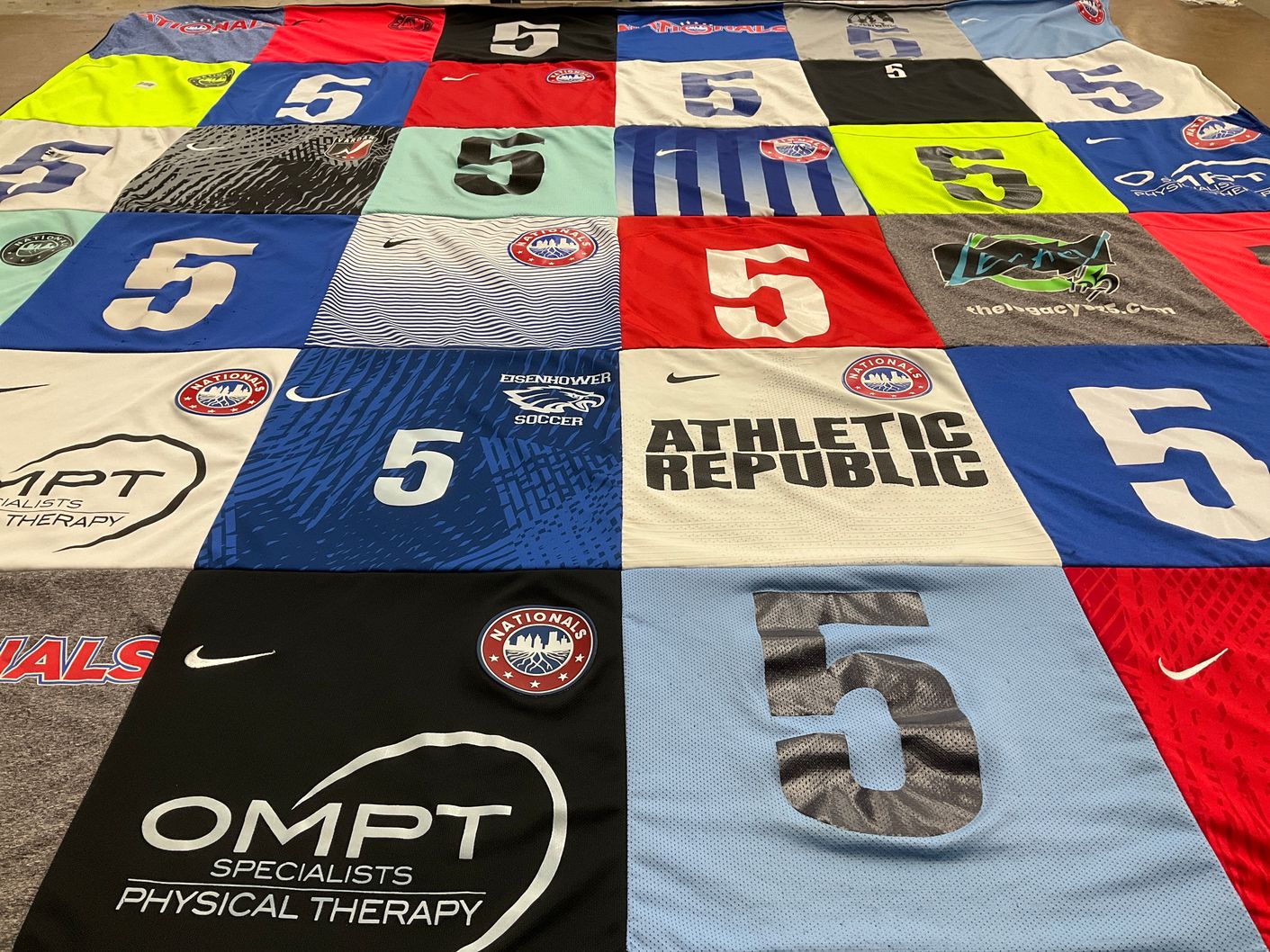 T-shirt quilt featuring nationals by Linda from MI