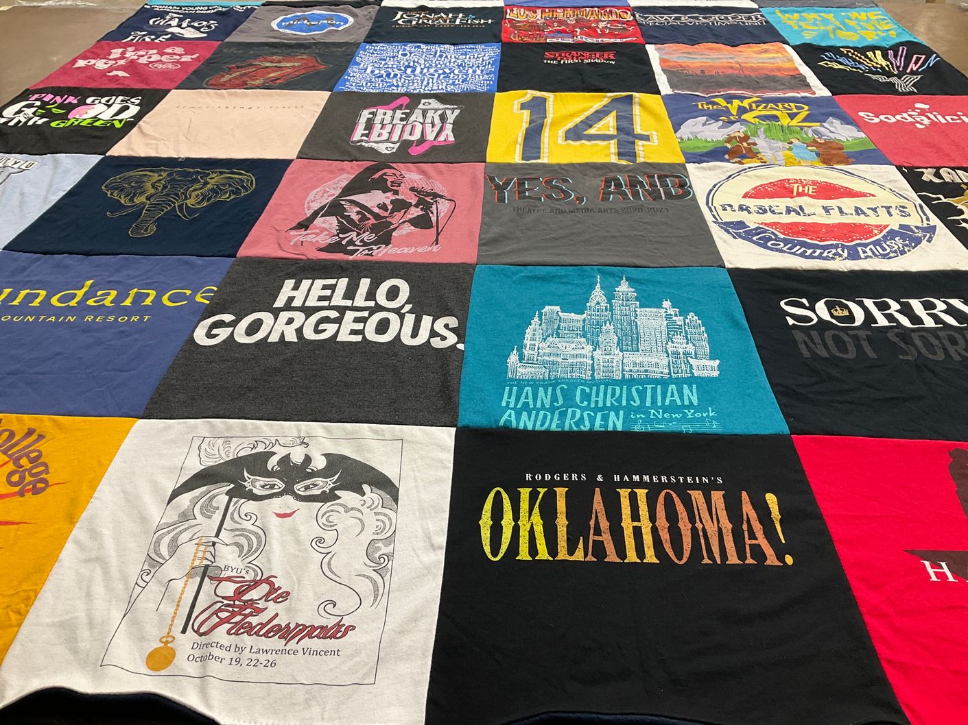 T-shirt quilt from brigham young university by Korianne from UT