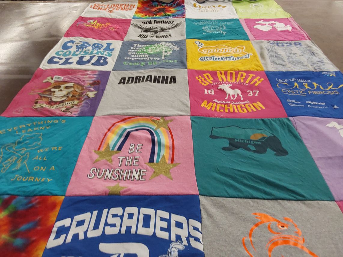 T-shirt quilt from up north michigan
