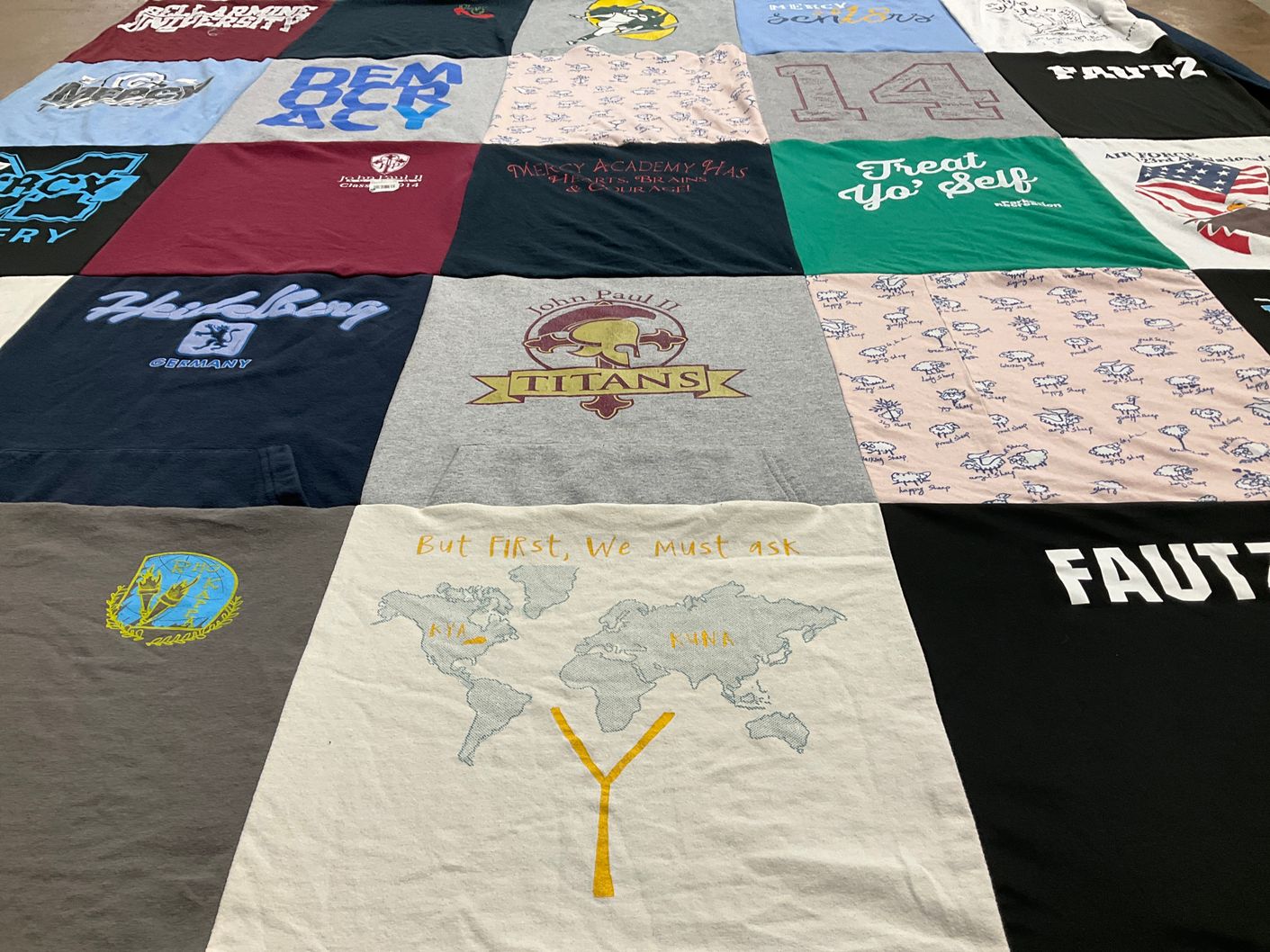 T-shirt quilt featuring titans by Kimberly from KY