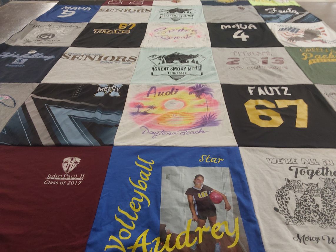 T-shirt quilt featuring titans by Kimberly from KY