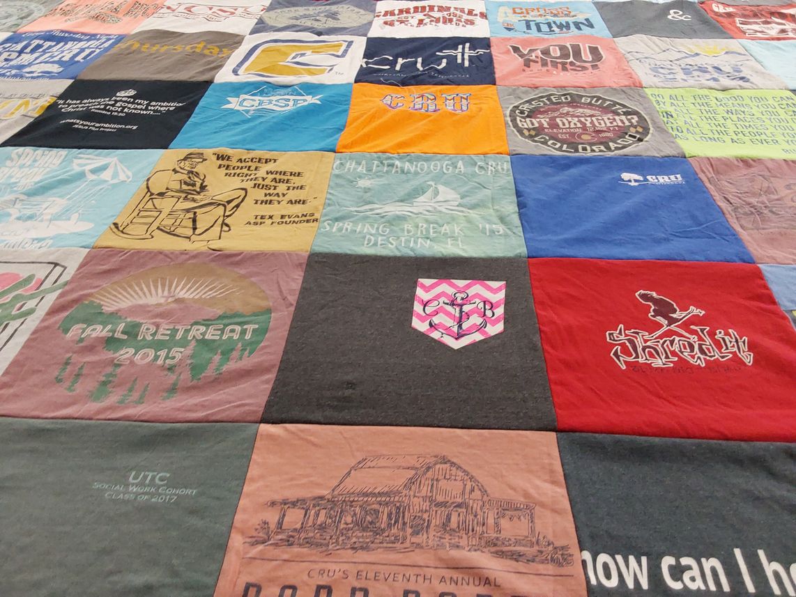 T-shirt quilt from university of tennessee at chattanooga by Katie from TN
