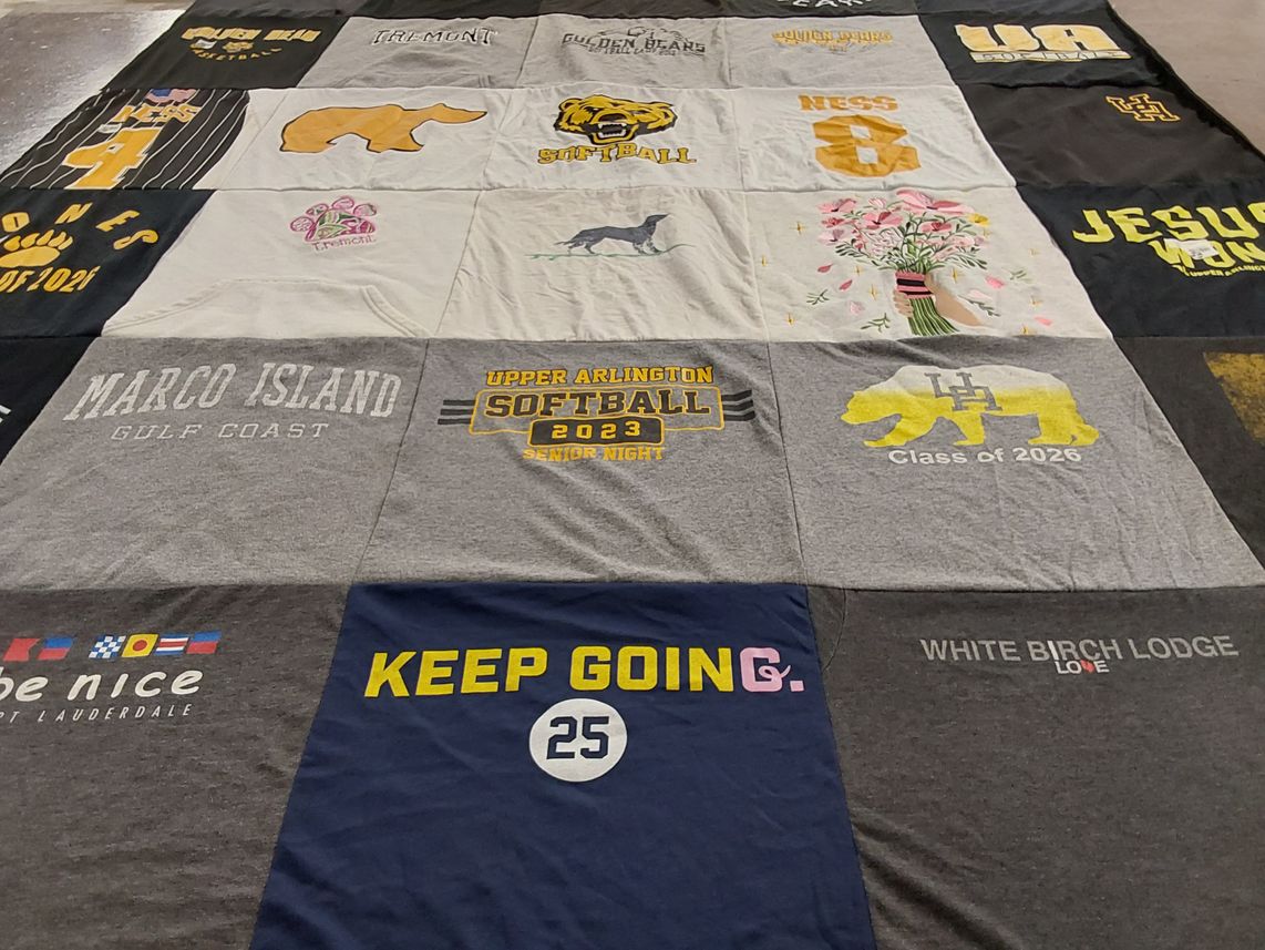 T-shirt quilt from upper arlington high school by Emily from OH