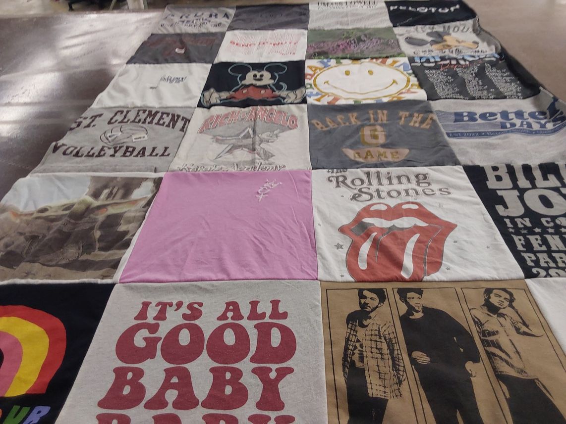 T-shirt quilt from richard academy by rae from NH
