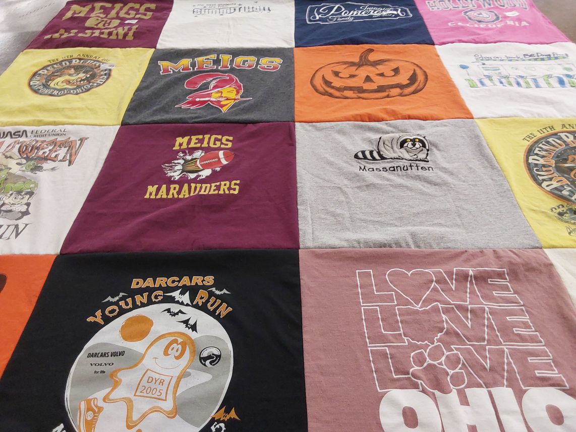 T-shirt quilt from meigs high school by Patricia from MD