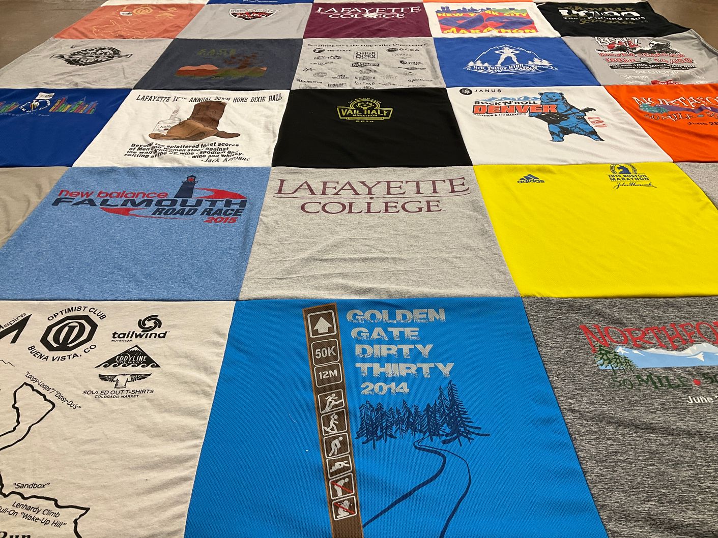 T-shirt quilt from lafayette college by Bryan from CO