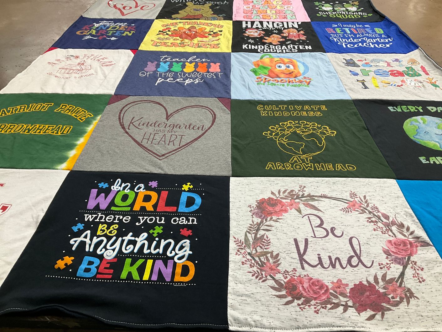 T-shirt quilt from arrowhead elementary school by Janice from NY