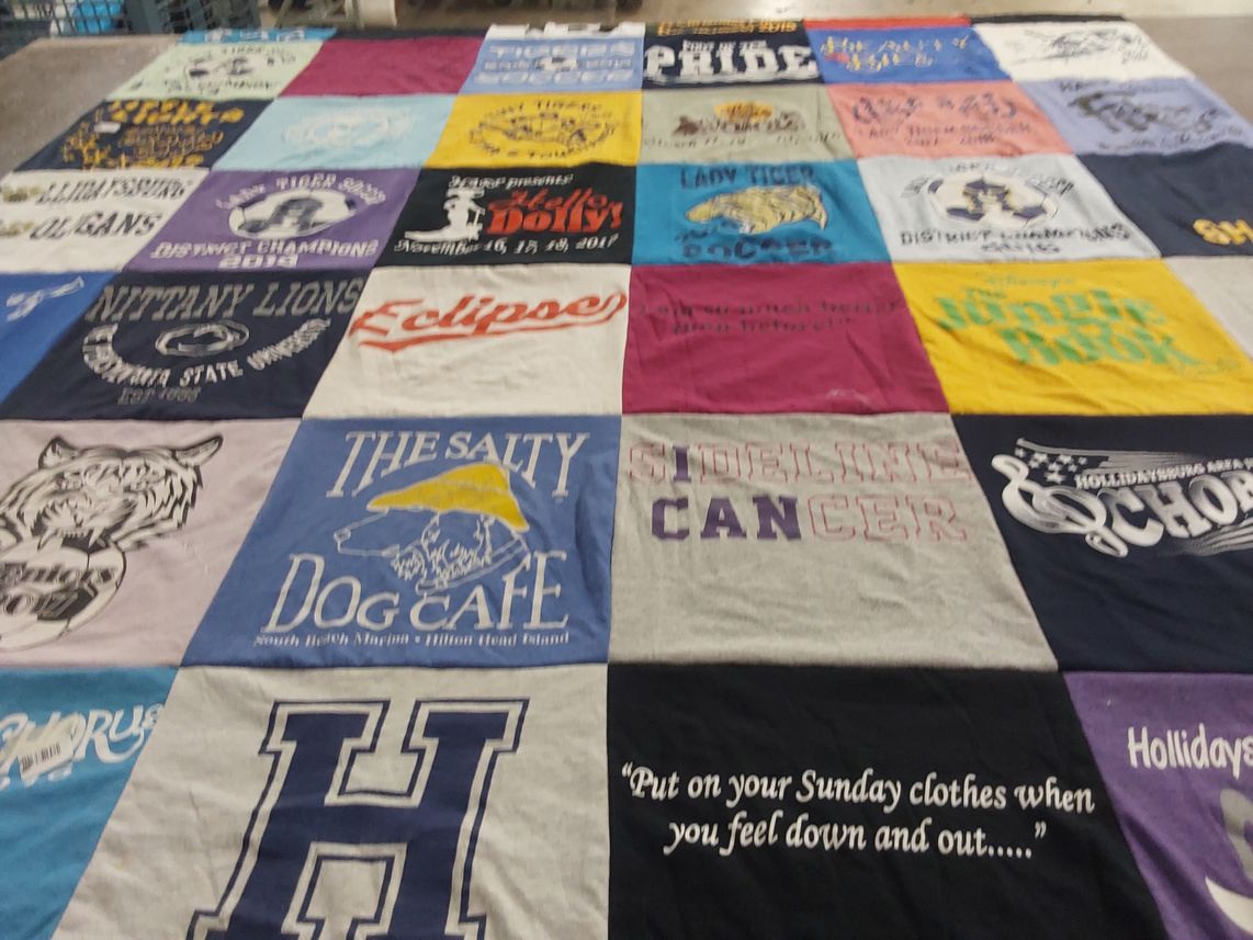 T-shirt quilt from pennsylvania state university by Shae from PA