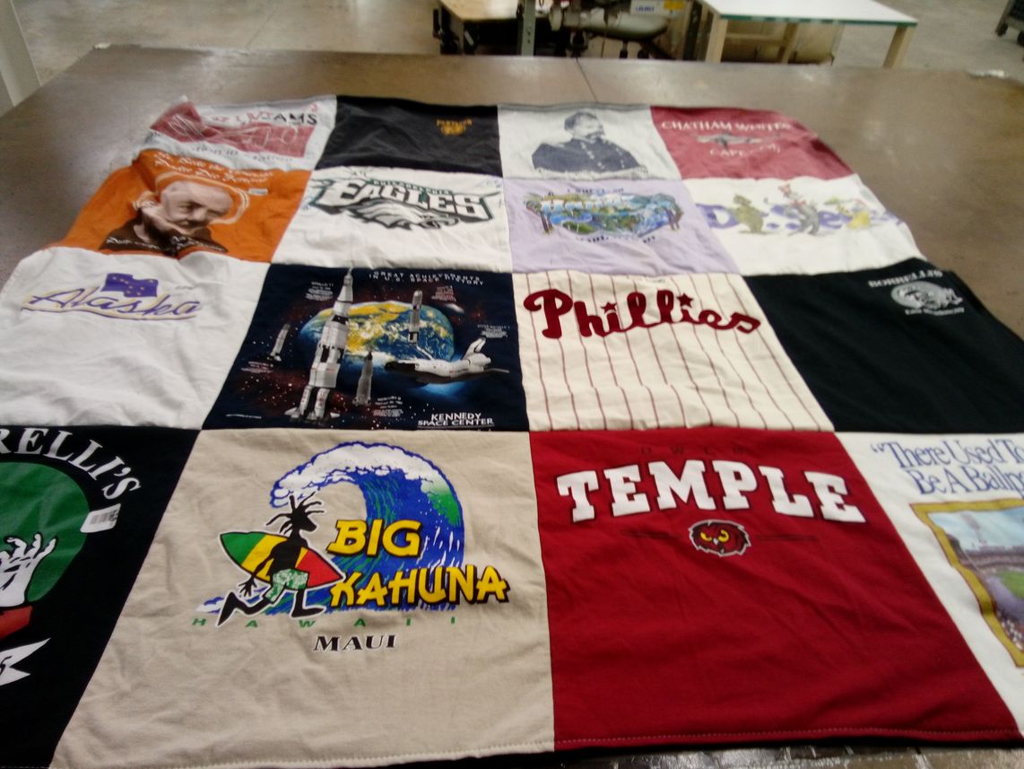 T-shirt quilt featuring philadelphia phillies by Beth from PA
