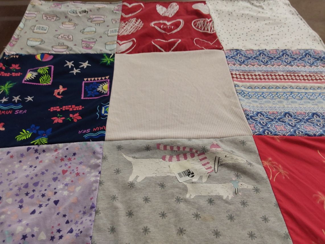 T-shirt quilt with crafting, sewing themes by Michelle from WA