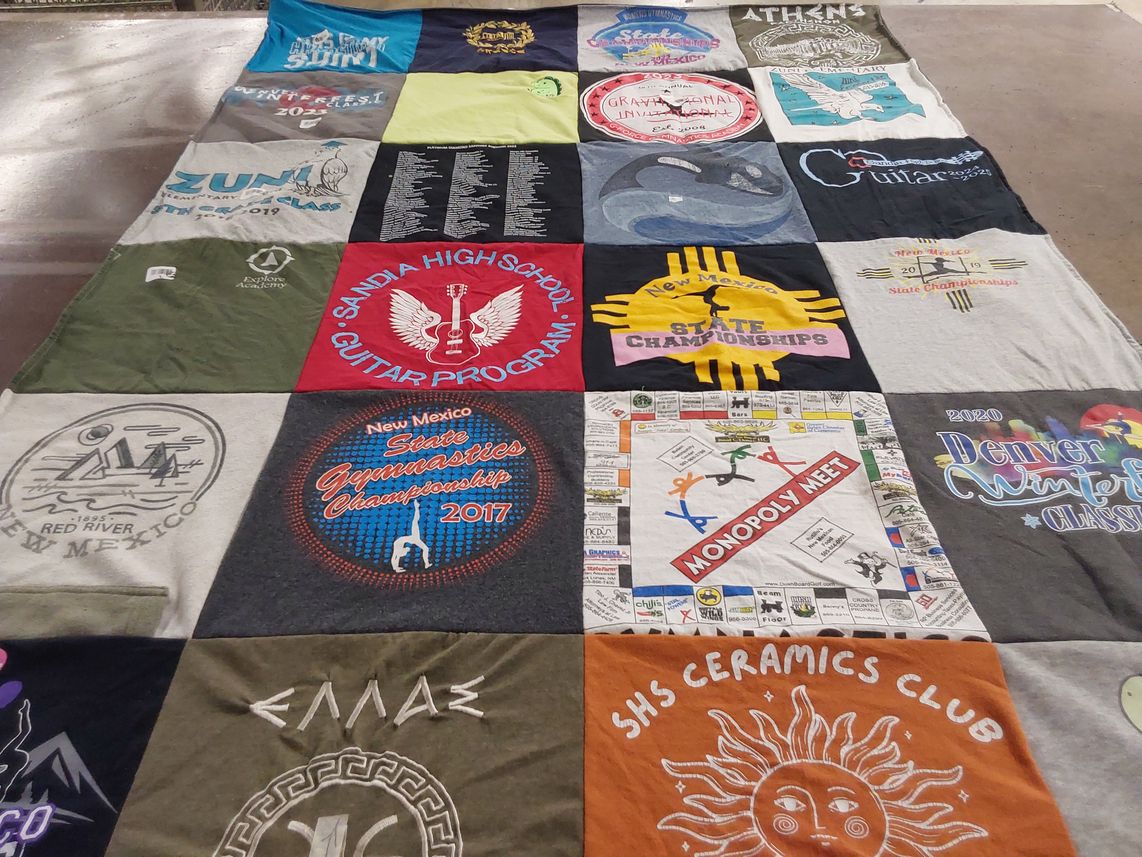 T-shirt quilt from sandy high school by Keri from NM