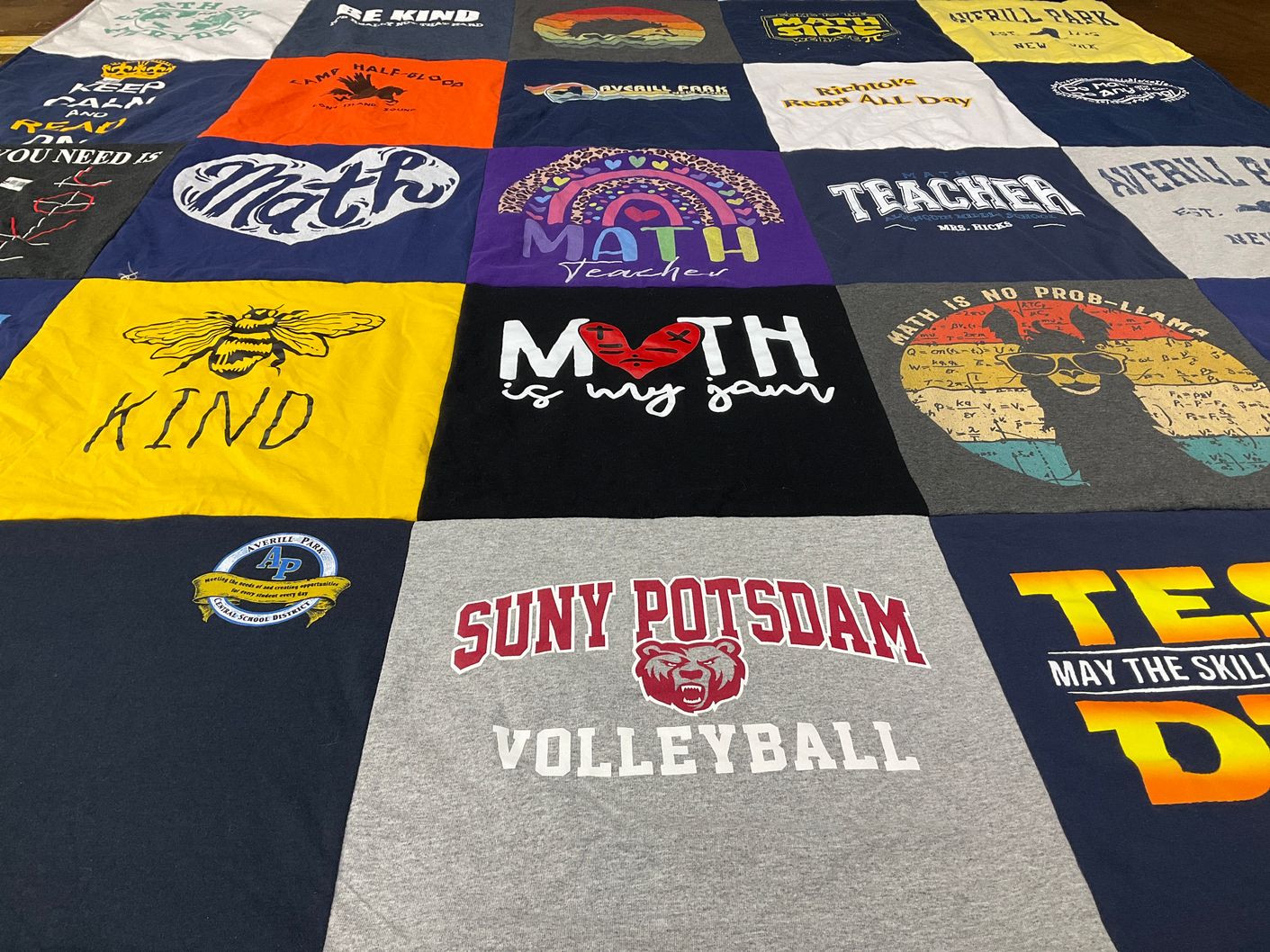 T-shirt quilt from state university of new york at potsdam by Lizette from NY