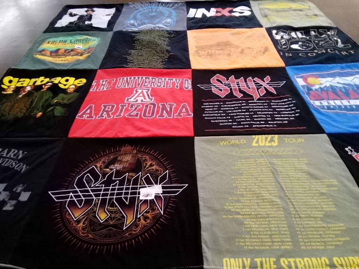 T-shirt quilt from the university of arizona by Jeffrey from CO