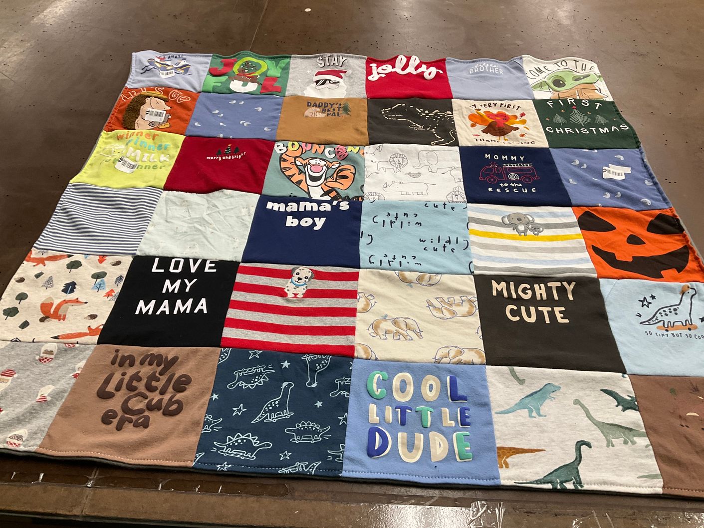 T-shirt quilt with children, animals themes by Bryan from FL