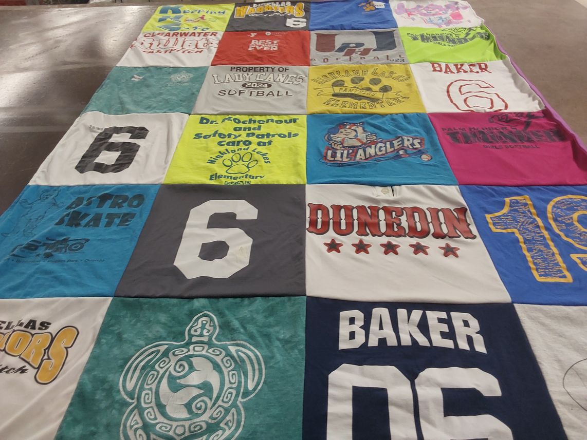 T-shirt quilt from highland lakes elementary school by Lisa from FL