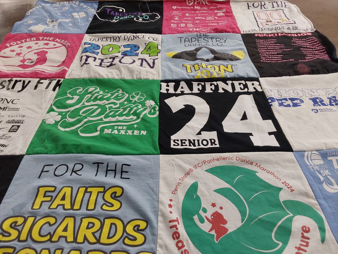T-shirt quilt from penn state university by Lauren from PA