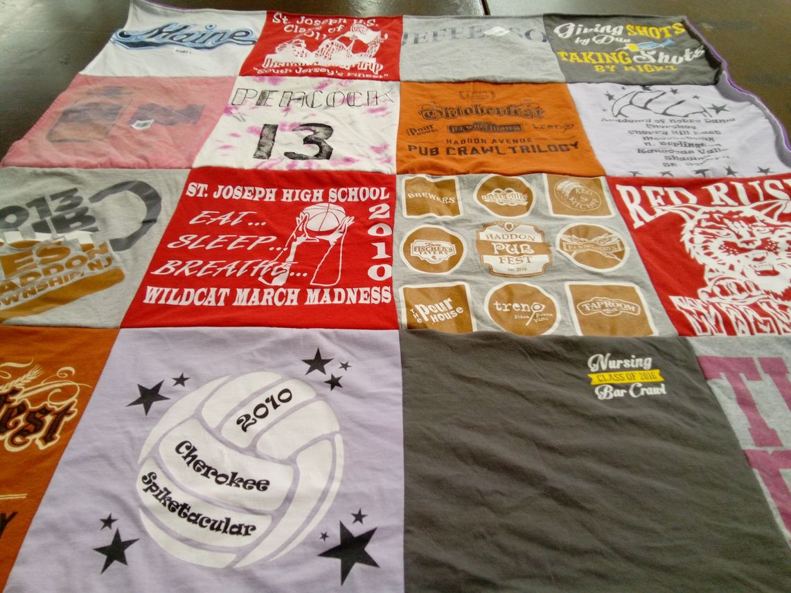 T-shirt quilt featuring wildcats by Amanda from NJ