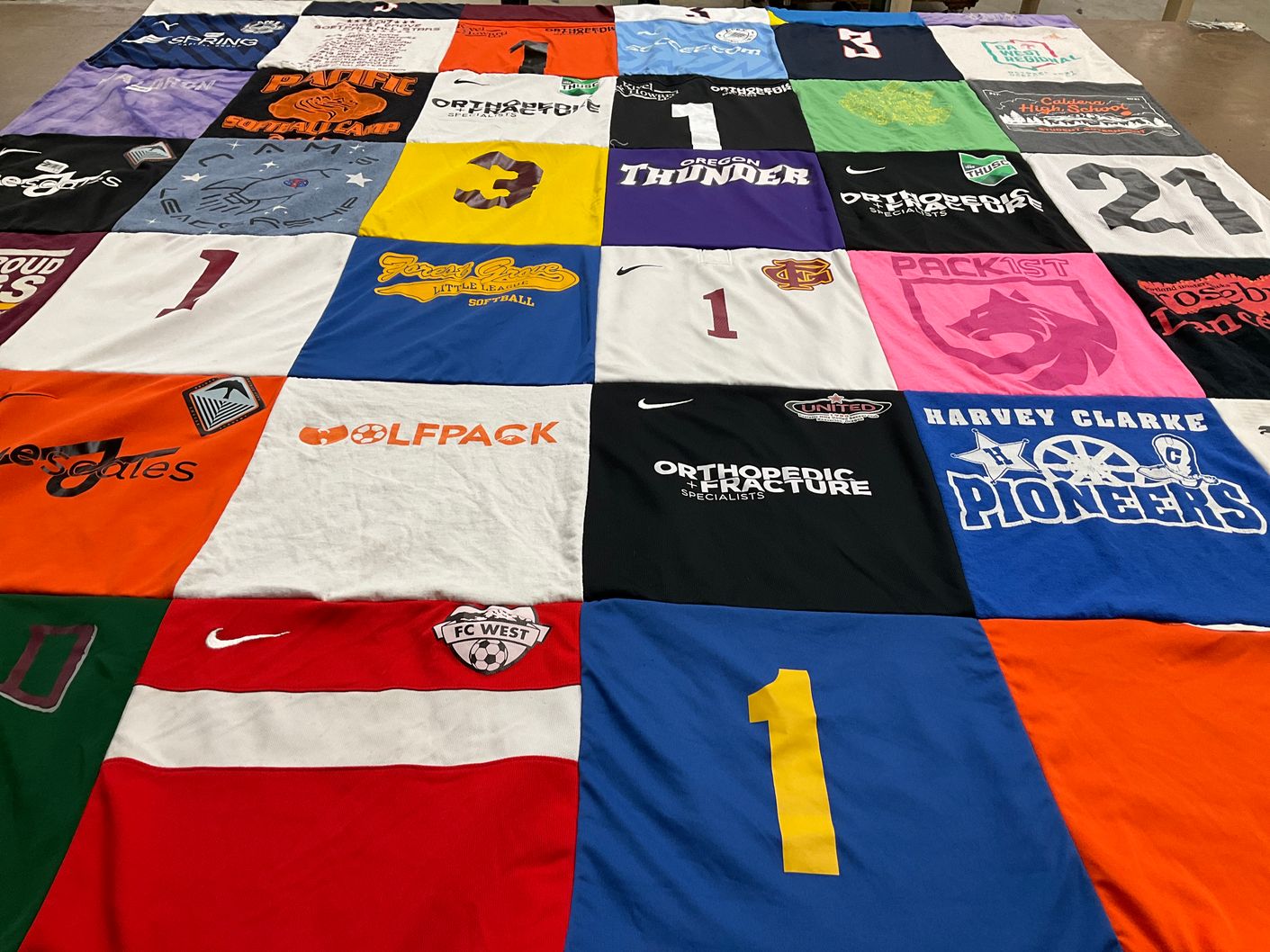 T-shirt quilt featuring fc west, oregon thunder by Amanda from OR