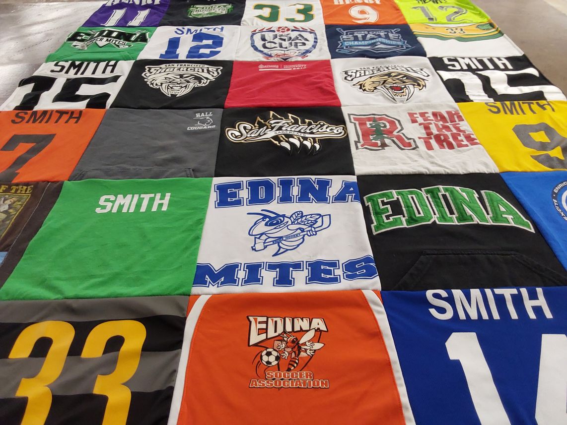 T-shirt quilt from edina high school by Karalyn from CA