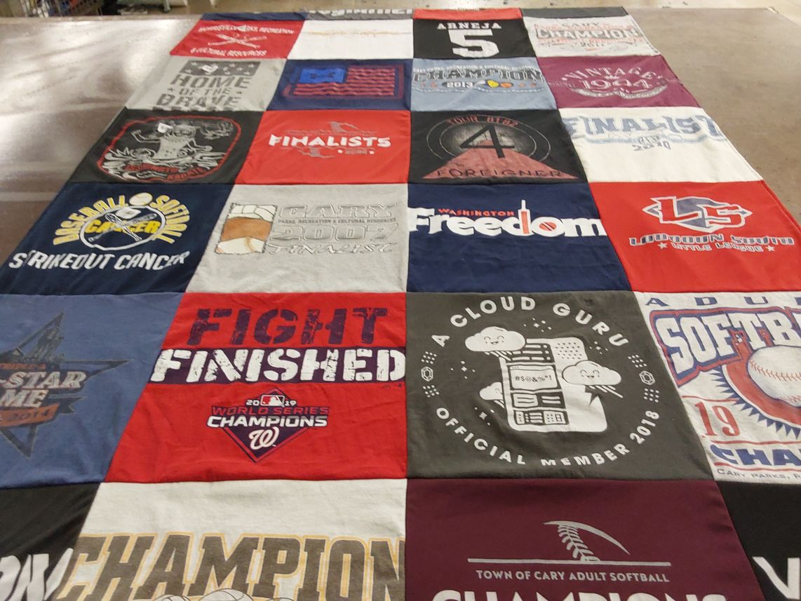 T-shirt quilt featuring washington freedom by Ronnie from NC
