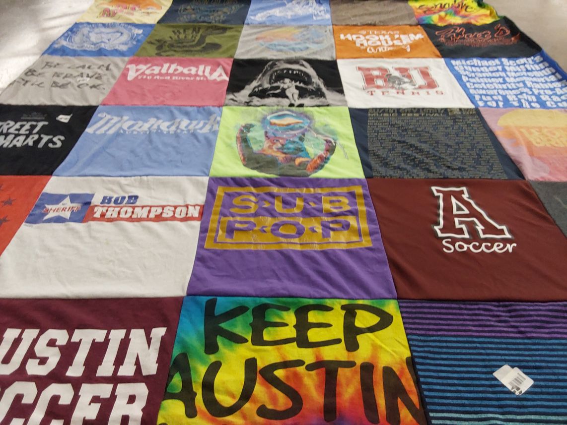 T-shirt quilt featuring austin soccer by Robin from TX