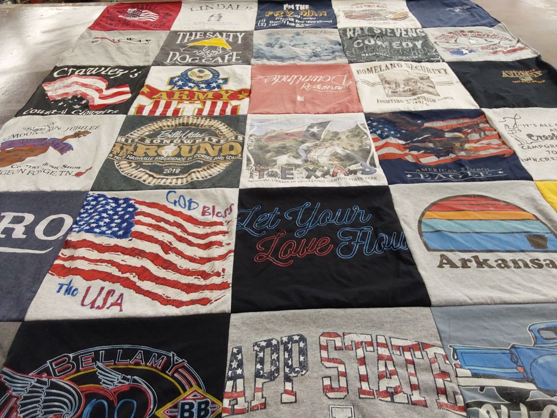 T-shirt quilt from appalachian state university by Wanda from NC