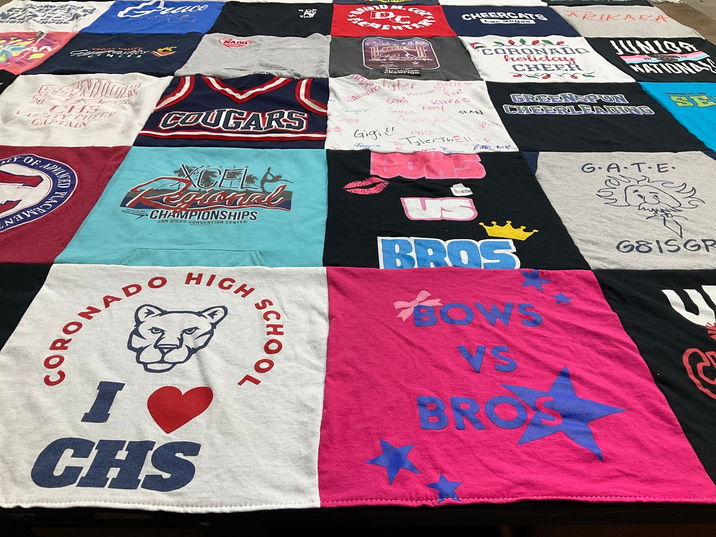 T-shirt quilt featuring cougars by Jennifer from NV