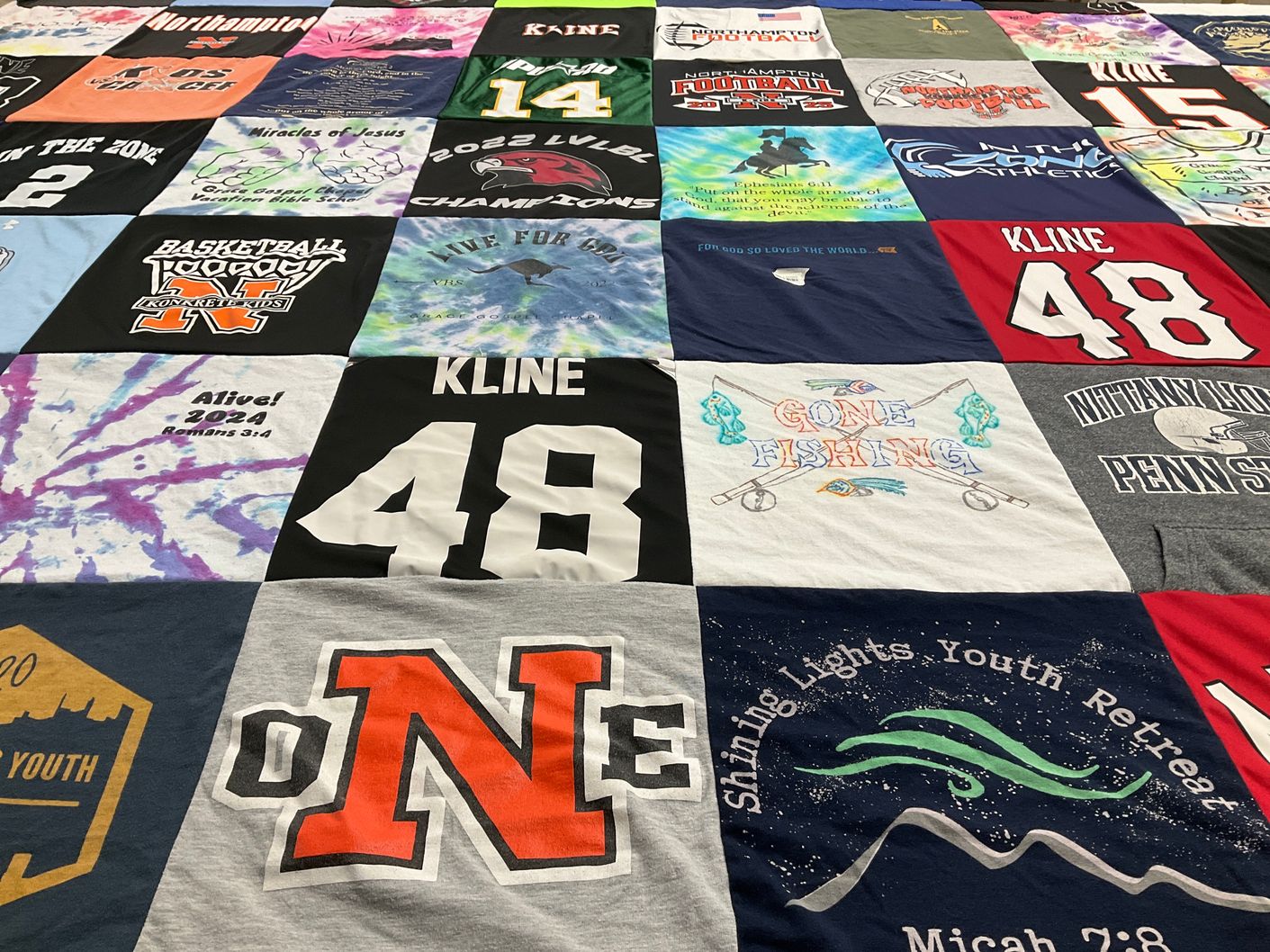 T-shirt quilt from northampton high school by Meghan from PA