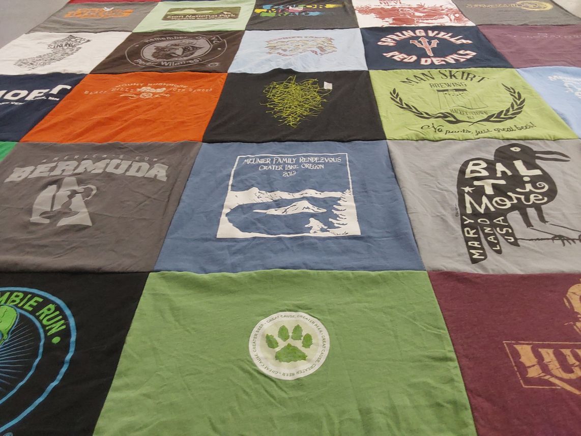 T-shirt quilt from springville high school by Cerisa from NJ