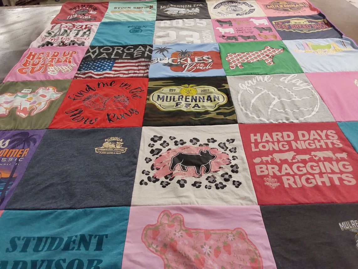 T-shirt quilt from mulrennan middle school by Nicole from FL