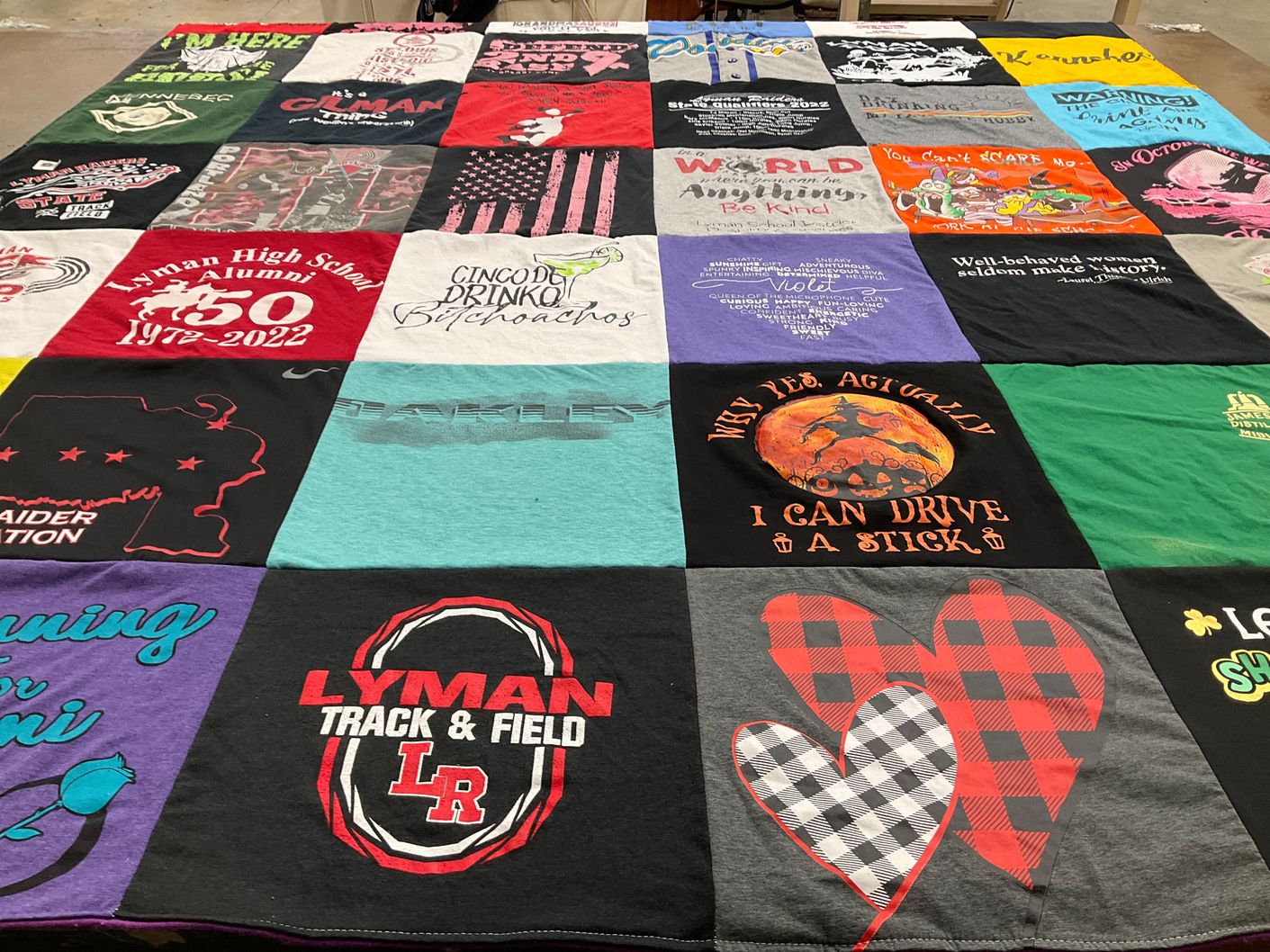 T-shirt quilt from lyman high school by syndi from SD