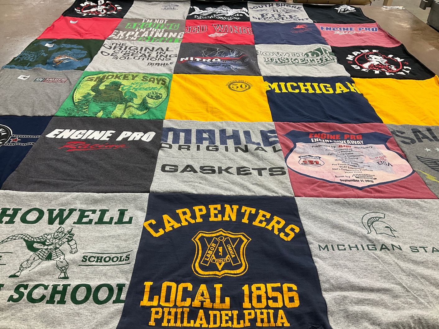 T-shirt quilt featuring michigan state university men's basketball by Kelsey from MI