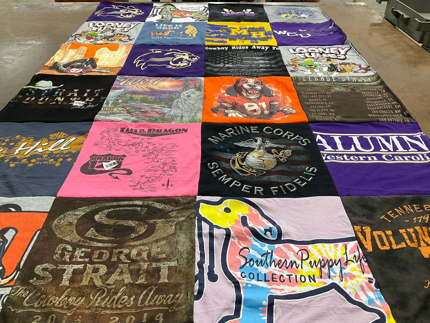 T-shirt quilt from western carolina university by Tamara from NC