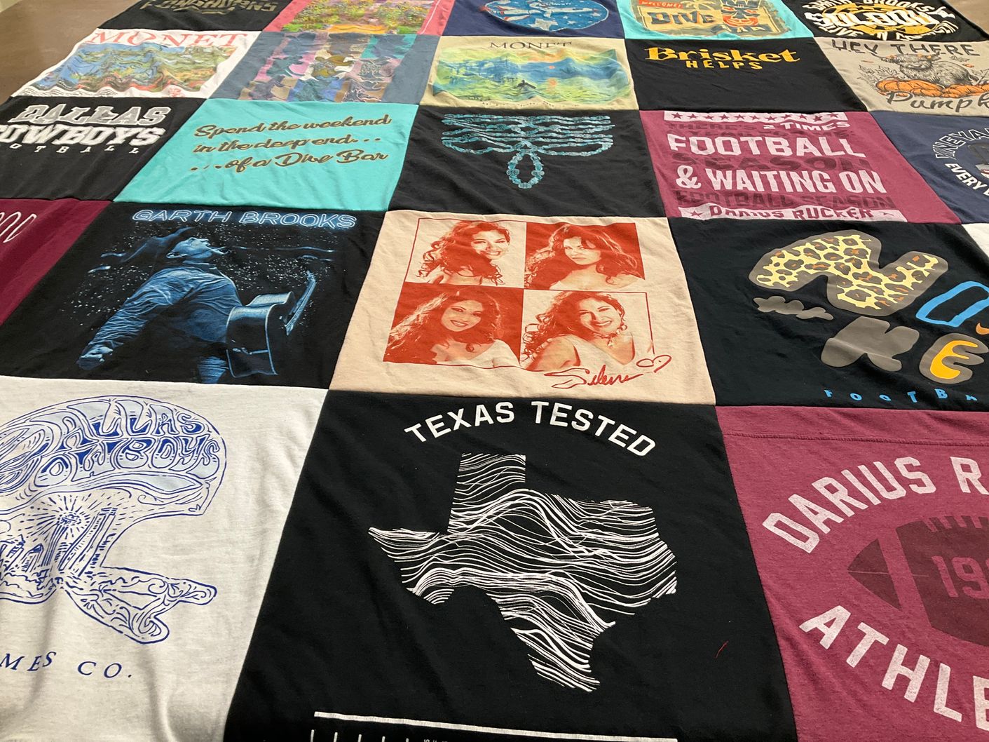 T-shirt quilt featuring dallas cowboys football by Christina from TX