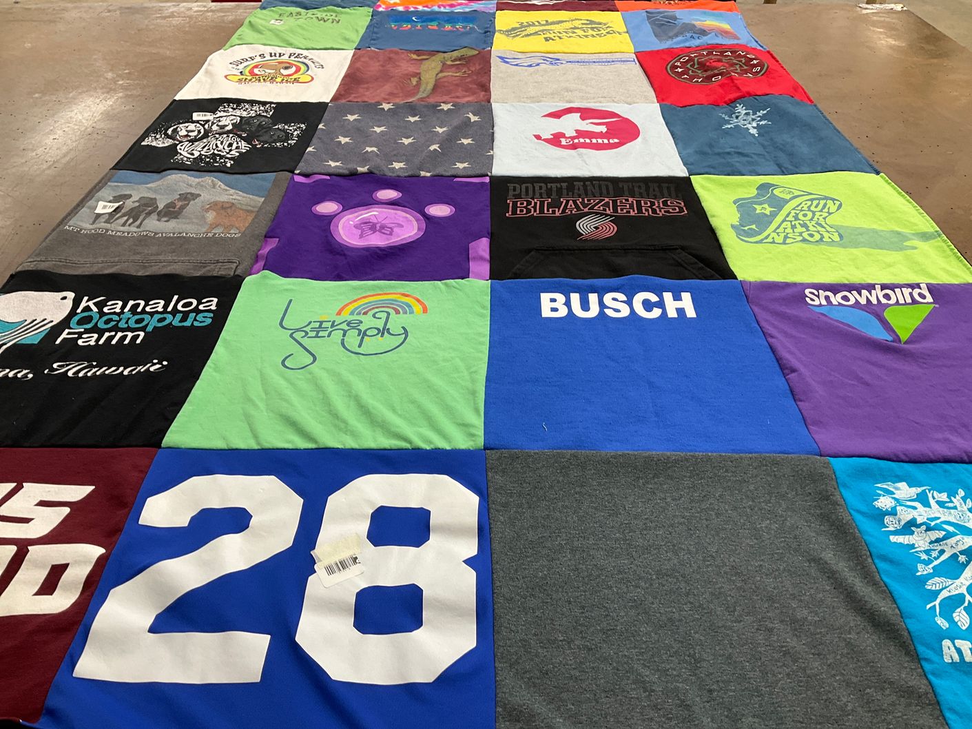 T-shirt quilt featuring portland trail blazers by Jamie from OR